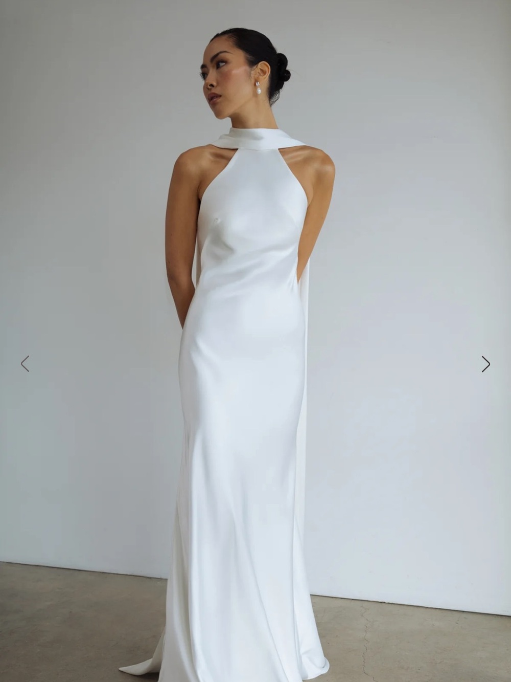 Jenny Yoo Ivory Backless Halter Gown